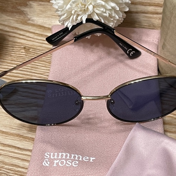 SUMMER & ROSE Harper Round Blue Aviator W/Black Rims main image 10